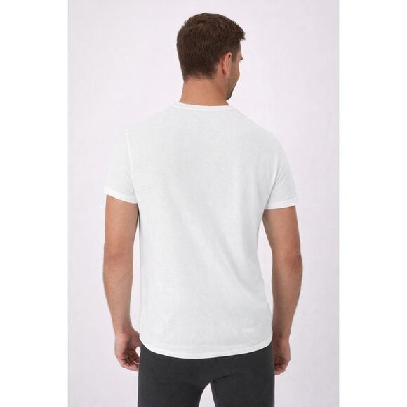 Hanes Men's White Crewneck Undershirts, 6-Pack Cotton Tagless T-Shirts, Size L - Picture 4 of 5
